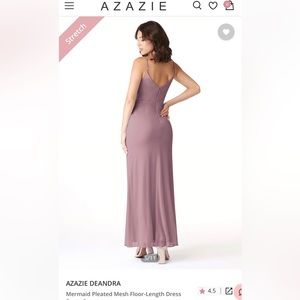 AZAZIE DEANDRA
Mermaid Pleated Mesh Floor-Length Dress Dusty Rose